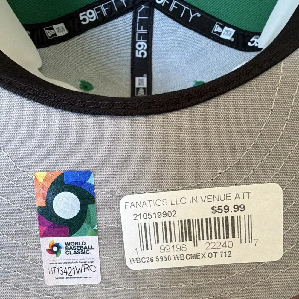 New Era 59FIFTY Mexico World Baseball Classic Fitted Hat Green/Red 7 1/2